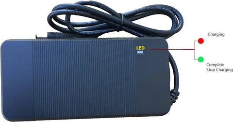 3 Amp Smart Charger For 48V Lithium Battery Electric Bike With Auto Stop When Full Safe Charging With OVP OCP SCP Protections Durable Compact Design And Universal Compatibility