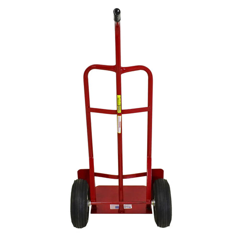 Heavy Duty Pail Cart With Single Handle And 800 Pound Capacity, 10 Inch Pneumatic Tires For Rough Terrain, front view
