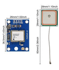 Two Pack GY-NEO6MV2 NEO-6M GPS Flight Controller Module 3V-5V With Ceramic Antenna EEPROM APM 2.5 dimensions shown