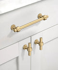 10 Pack 5 Inch Champagne Bronze Cabinet Pulls for Kitchen Cabinets and Cupboards 128mm Handles Hardware