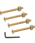 4 Piece Bunk Bed Bolts And Nuts Kit M6x70mm Hex Drive Socket Cap Hardware Replacement For Beds Headboards Chairs And Other Furniture Solid Steel Build