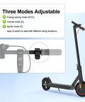 Image of a Xiaomi M365 Pro 1S Electric Scooter with thumb throttle replacement, showcasing adjustable modes: ECO, Normal, Sport.