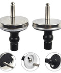 Two Pack Stainless Steel Toilet Hinges Top Fix Replacement Mountings For Bathroom Toilet Furniture Easy Install With Quick Fitting Durable Hardware