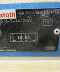 Label on Hydraulic Check Restriction Z2FS 6-5-44/2QV Single Unit R900476838, showing product details and manufacturer info.