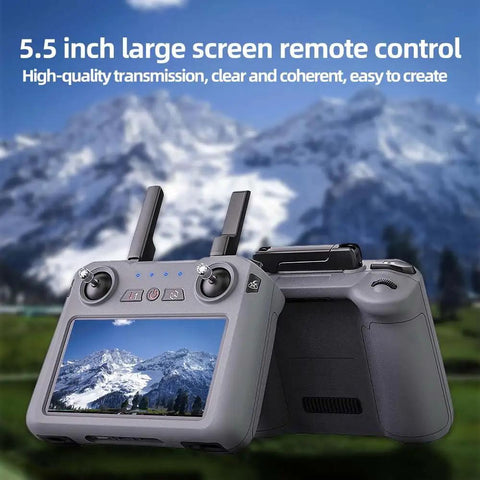 5.5 inch screen remote of 4K Camera Drone With 3 Axis Gimbal Stabilization Six Km Transmission Foldable Quadcopter Dope Pro Grade Performance