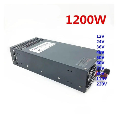 Beefy 1200W AC DC Power Supply for CNC CCTV Cameras and LED Lighting 60V Output Wide Range 12V to 110V Switch Mode Inverter