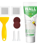 Ultimate Drywall Repair Kit For Quick Hole Fill And Scratch Repair, 250g Spackle Paste with patches, scraper, and tools