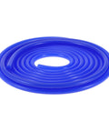 Coiled blue High Temp Silicone Vacuum Tubing Hose, 16.4 ft long, 3mm inner diameter, 10mm outer diameter, for automotive use