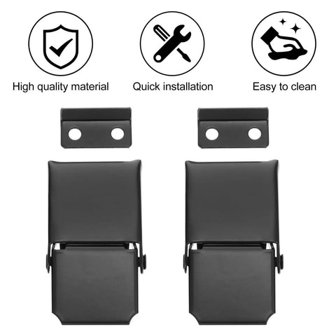 Two Pack Stainless Steel Hasp Buckle Locks With Easy Operation For Storage Cases Black Toggle Latch Beefy Heavy Duty