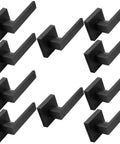 10 matte black dummy door levers interior handles for closets and pantry doors, heavy duty non turning reversible levers