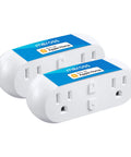 Image of Two In One Smart Plug Set That Works With Alexa Google Home Siri HomeKit SmartThings 15A 2 Pack No Hub Required 2.4 GHz WiFi