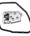 Automatic Transmission Filter Kit With O Rings And Gaskets Complete Install Pack Includes Premium Rubber Pan Gasket OE Form And Function Use The Correct ATF For Your Transmission, showing metal filter and rubber gasket