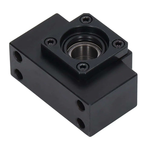 Top Tier Ball Screw End Support Kit Made From Heavy Duty Carbon Steel Bearing Block For SFU1605 And SFU1204 Models, black