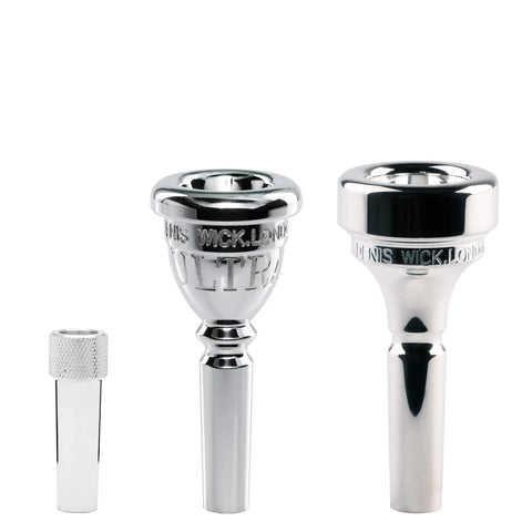 Mouthpiece Adapter For Trumpet And Cornet Silver Plated Quick Connector For Easy Mouthpiece Swaps Durable Fit For Students And Pros Smooth Transitions Without Tone Drop Reliable Brass Instrument Accessory, silver-plated trumpet mouthpiece adapter shown in three sizes