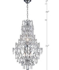 Crystal Raindrop Pendant Chandelier With Adjustable Chain For Dining Room Living Room Bedroom Bath, Modern Glass Crystal Light Fixture