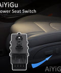 Front Left Driver Side 6 Way Power Seat Adjustment Switch Easy Install Replacement For 2004 2013 Chevy Silverado GMC Sierra Yukon Cadillac Buick Models 12451495 SW5162 1S7614, shown with seat.