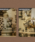 Detailed view of mechanisms in 0.55 Inch Mechanical Marble Run Model And 3D Wooden Puzzle With Electric Motor For Adults kit.