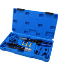 Get Your Garage Boss Ready With This Kickass Metal Rubber Fuel Line Clamp Pliers Set Featuring Eight And Ten Inch Automotive Hose Stopper Tools For Leaking Pipe Fixes That Stop Water In Their Tracks Without Missing A Beat, blue case open