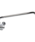 Wall Mount Commercial Manual Wok Range Faucet With 14 Inch Swing Spout, Brass Construction Chrome Polished, NSF Approved For Restaurant Kitchens