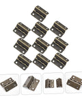 LIFKOME 10-pack antique-bronze three-fold right-angle hinges for wooden boxes and cabinets