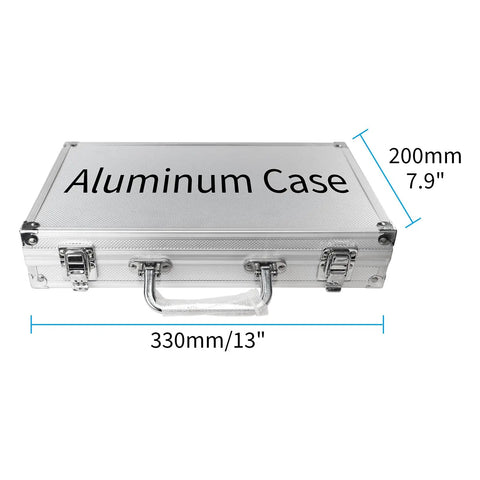Aluminum storage box for Carbide Wood Lathe Turning Tools Set With Bowl Sander And Aluminum Storage Box Pro Grade Heavy Duty