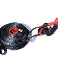 Orange Synthetic Soft Shackle Rope With Protective Sleeve Set, 38,000 Lbs Capacity, four shackles, two recovery rings visible