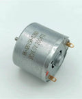 Dope Tiny 24mm Mini Electric Motor Spindle For DIY Projects, side view of compact DC motor with metal casing and connectors.