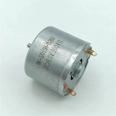 Dope Tiny 24mm Mini Electric Motor Spindle For DIY Projects, side view of compact DC motor with metal casing and connectors.