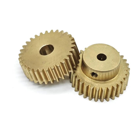 0.7 Module 47 Teeth Brass Spur Gear With Straight Teeth Cylindrical Gear 11mm Bore 34.3mm Diameter 5mm Tooth Thickness