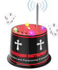 Next Gen Ghost Hunting Equipment With Auto Calibration EMF Detector And Temp Deviation Alerts Pro Grade Adjustable Five Sensitivity Levels Real Time Audible And Visual Alarms Field Fringe Detection Battery Powered 40 To 60 Hours, red tabletop unit