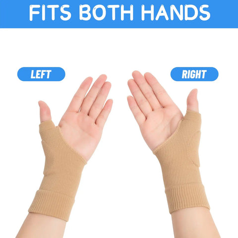Thumb Arthritis Compression Gloves With Soft Gel Pads, 2 Pairs, Lightweight Wrist Support Braces, Fingerless Design
