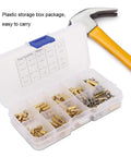 Brass Spacer Kit For Electronics And 3D Printer Mounts, 180-Piece M2.5 Hardware Set in plastic storage box