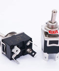 3 Pack DPST Latching Toggle Rocker Switches 4 Pin 2 Position On Off Heavy Duty 16A 250V AC Waterproof Spade Terminal Metal Boat Switch