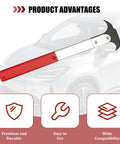 Heavy Duty Car Seal Puller With Dual Hook Tips For Oil And Grease Seal Disassembly And Installation, red handle on vehicle background