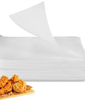 Essential Envelope Fryer Filter Paper For 55L Commercial Deep Fryers 13.6 By 17.3 Inches stacked beside fried chicken.