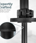 Close-up of collar and plate on Wrist And Forearm Strength Trainer With Optional 1 Inch Standard Or 2 Inch Olympic Plates And Collar.