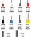 Image showing Ultimate Wire End Ferrule Kit 1200pcs with various ferrule sizes for AWG 6 to 23, 0.3 to 16 mm².