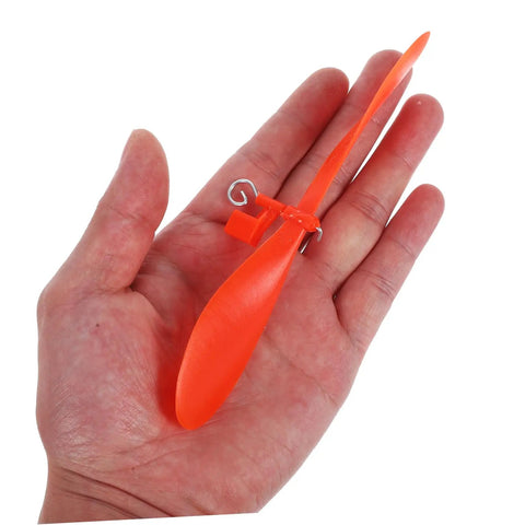 Person holding orange Plastic Model Airplane Propellers Replacement Parts Set For DIY Aircraft And RC Helicopters