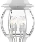 Outdoor Post Top Lantern White Finish With Classic Traditional Design Cast Aluminum Build For Durable Weather Resistant Exterior Lighting Post Light That Delivers Old School Curb Appeal 11.5 x 11.5 x 26.5 Inches