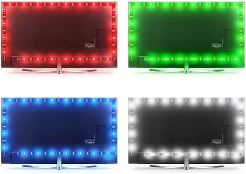 TV Backlight LED Strip For 32 To 65 Inch TVs, USB RGB Light Strip 13.2 Foot With App Control And Remote, multiple color display
