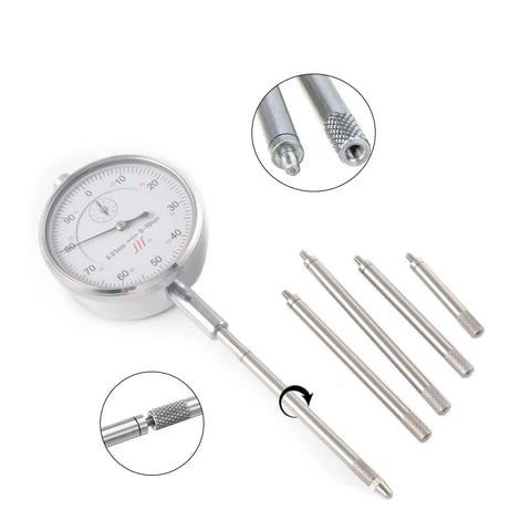Six Piece Dial Indicator Extension Rod Set Extends From 1 To 6 Inches And Stacks To 21 Inches With Standard 4 To 48 Thread High Speed Steel