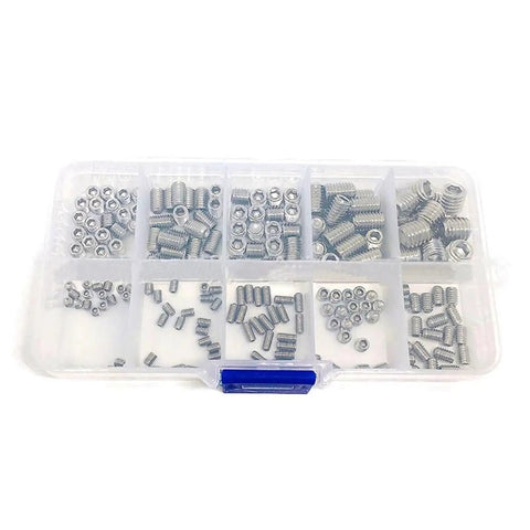 400 Piece Hex Screw Set In Organizer Box 304 Stainless Steel M3 M4 M5 M6 M8 Hex Screws Pro Grade Inner Hex Drive Dual Pack