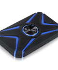 Pocket Size Digital Scale With 0.01g Precision, 200g Capacity, Six Units, black and blue compact design