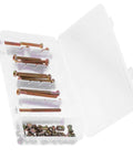49 Piece M6 X 40-80mm Hex Socket Cap Screws And Barrel Nut Set For Furniture Repair in open plastic box