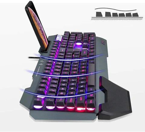 Top Tier Gaming Keyboard And Mouse Combo Featuring Colorful Breathing RGB Backlights And High Response Mouse. Ultra Lightweight Build.