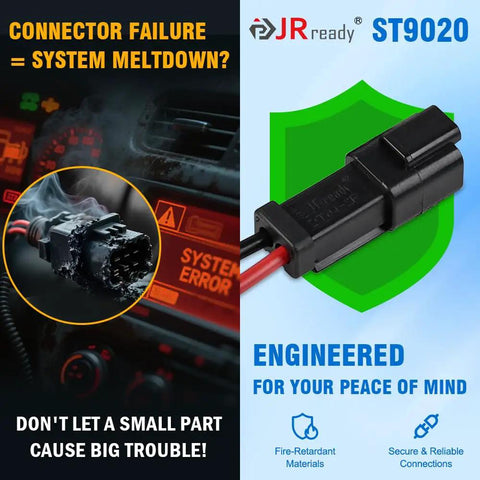 2 Pin Deutsch Connector Kit For Cars And Projects, Waterproof IP67 DT04-2P DT06-2S Pigtail Harness side view with text overlay