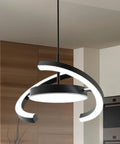 Straight Fire Vibe For Your Home Decor Featuring Fresh Saturn Ring Pendant Light With Remote Dimming And Sleek Black Overhead Ceiling Fixture For Kitchen Or Dining Room, 12.2 inch diameter.
