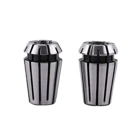 Super Tough 15 Pc Spring Collet Set ER11 High Carbon Steel showing two durable collets for CNC milling and lathe work.