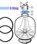 Two Pack Valve And Tank O Ring Replacement For Hayward Pro Series Sand Filters No Hassle Leak Proof Seal Fits S140T S144T S164T S166T S180T S210T S220T S244T S270T S310T S360T And MaxFlo II SP2700X black GMX600F O-ring for valve and tank seal