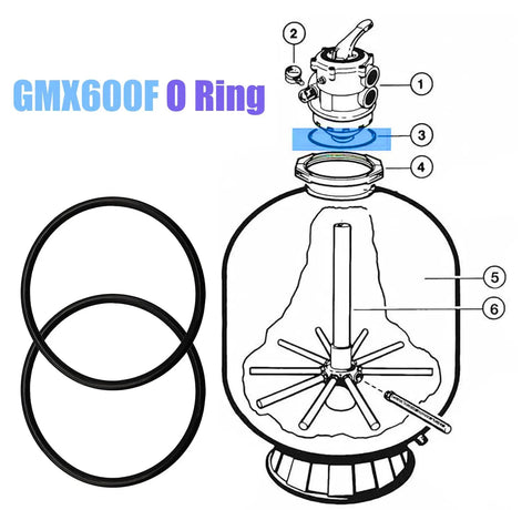 Two Pack Valve And Tank O Ring Replacement For Hayward Pro Series Sand Filters No Hassle Leak Proof Seal Fits S140T S144T S164T S166T S180T S210T S220T S244T S270T S310T S360T And MaxFlo II SP2700X black GMX600F O-ring for valve and tank seal